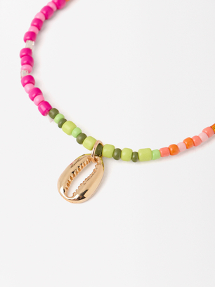 Bracelet À Perles Avec Coquillage, Multicolore, hi-res