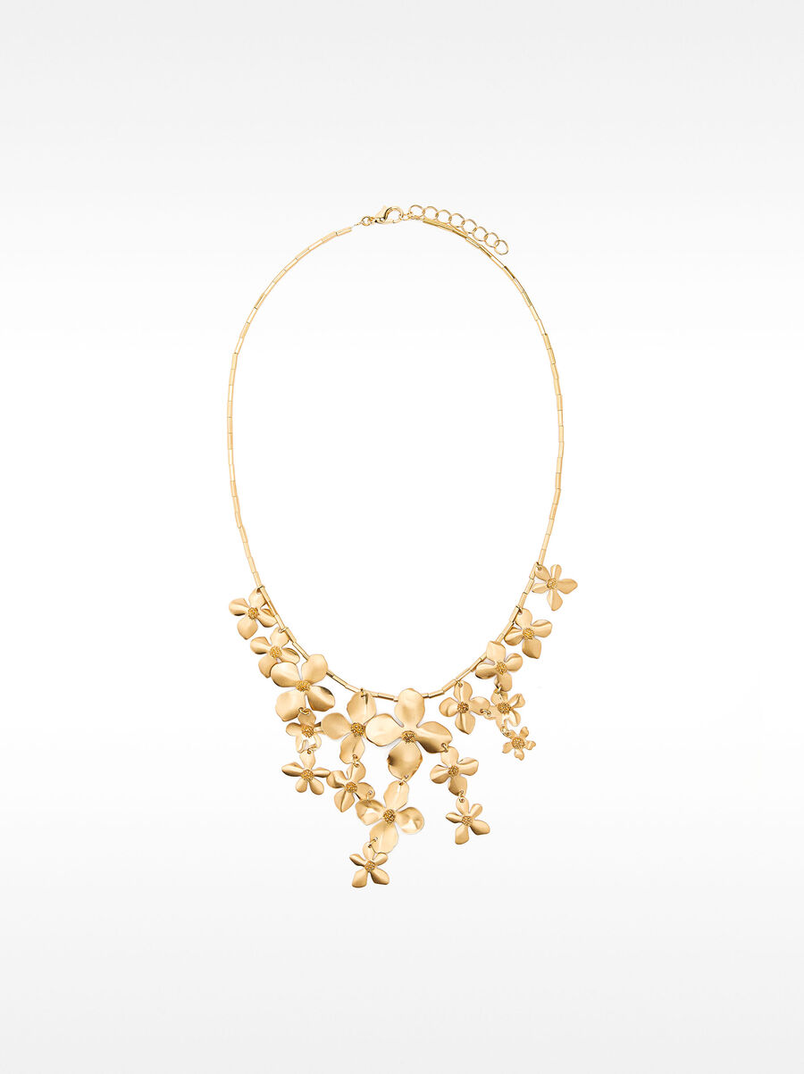 Short necklace with flowers