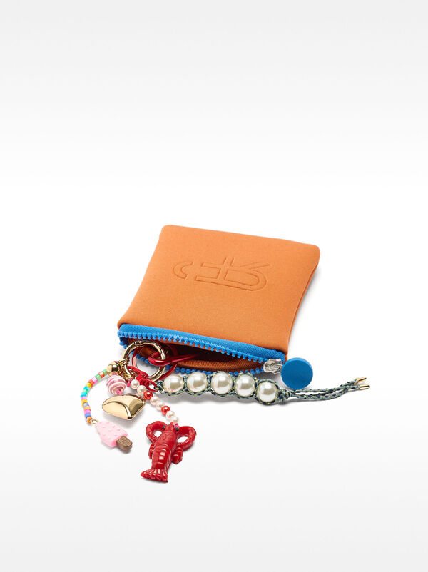 Multicolored keychain charm
