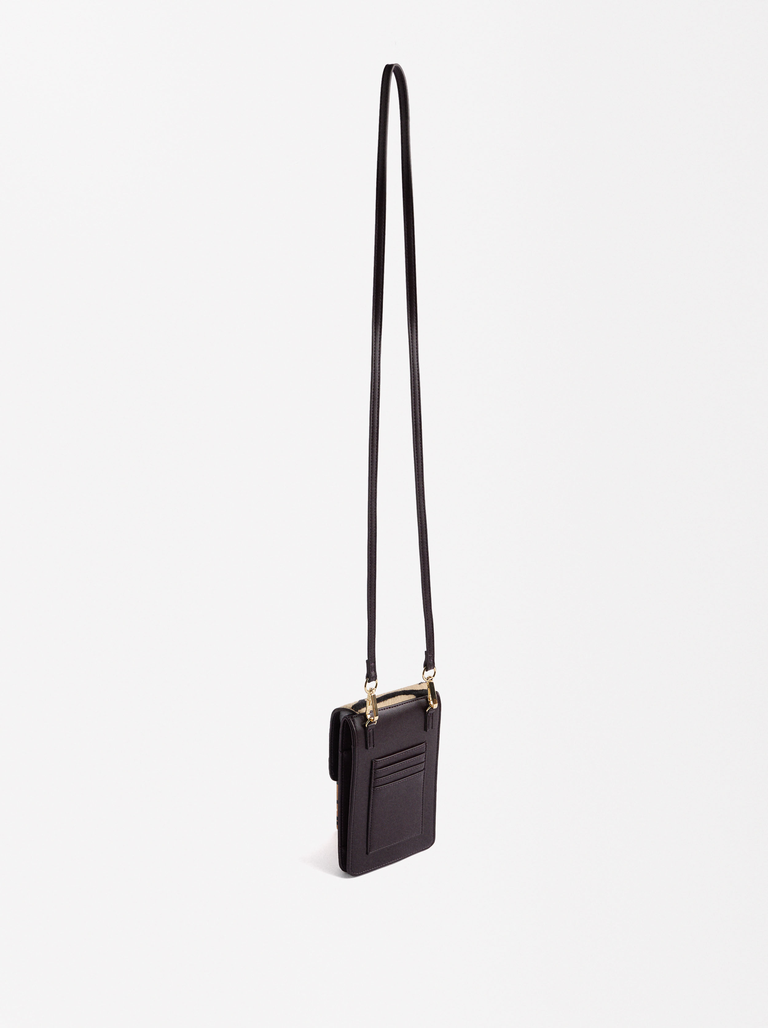 Bolso Para Movil Con Piel Beige Parfois