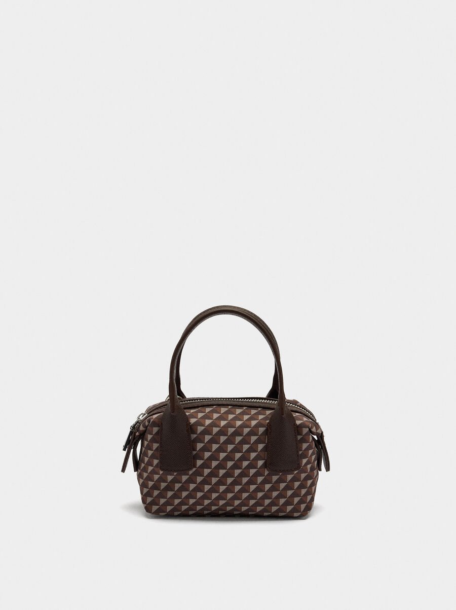 Nylon printed crossbody bag