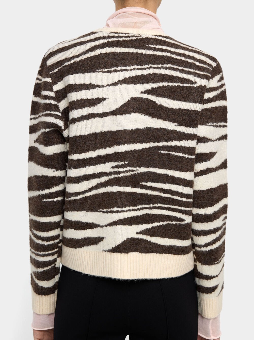 Jacquard knit cardigan