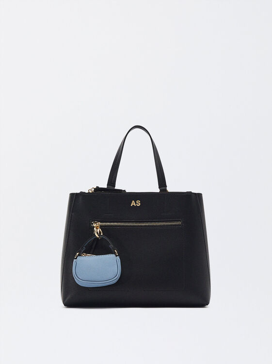 Personalized Everyday Tote Bag, Black, hi-res