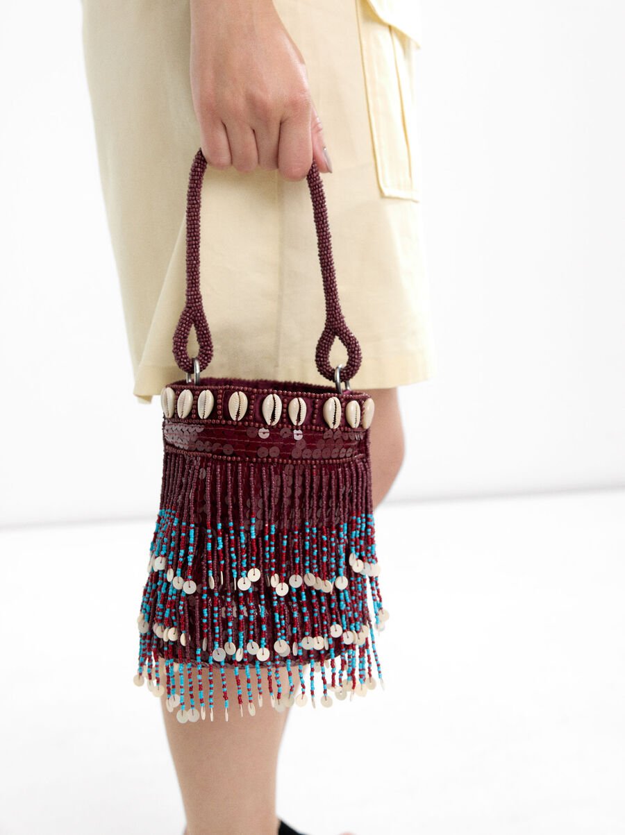 Party bag with beads and shells