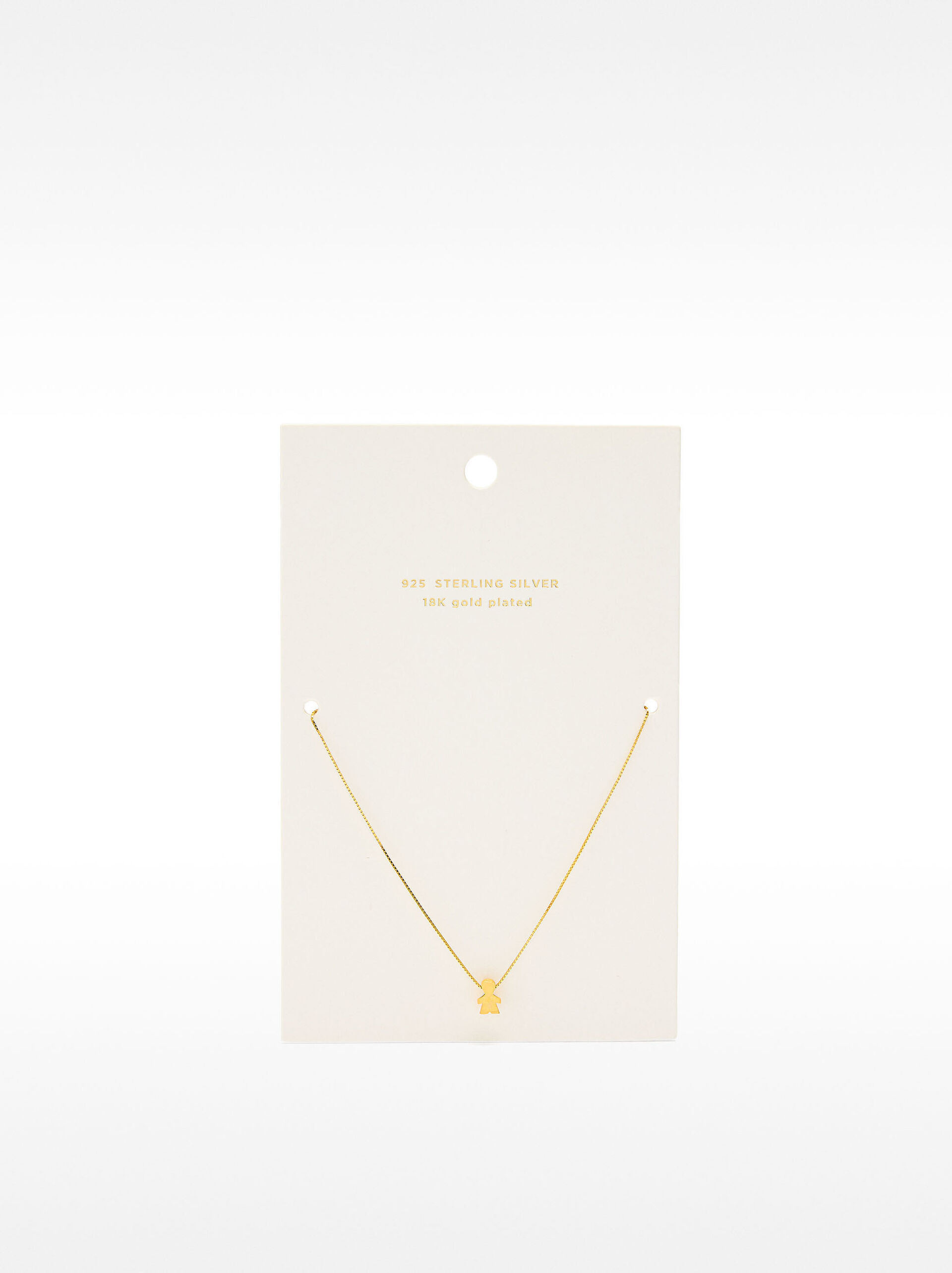 Short necklace with boy charm - 925 sterling silver image number 2.0