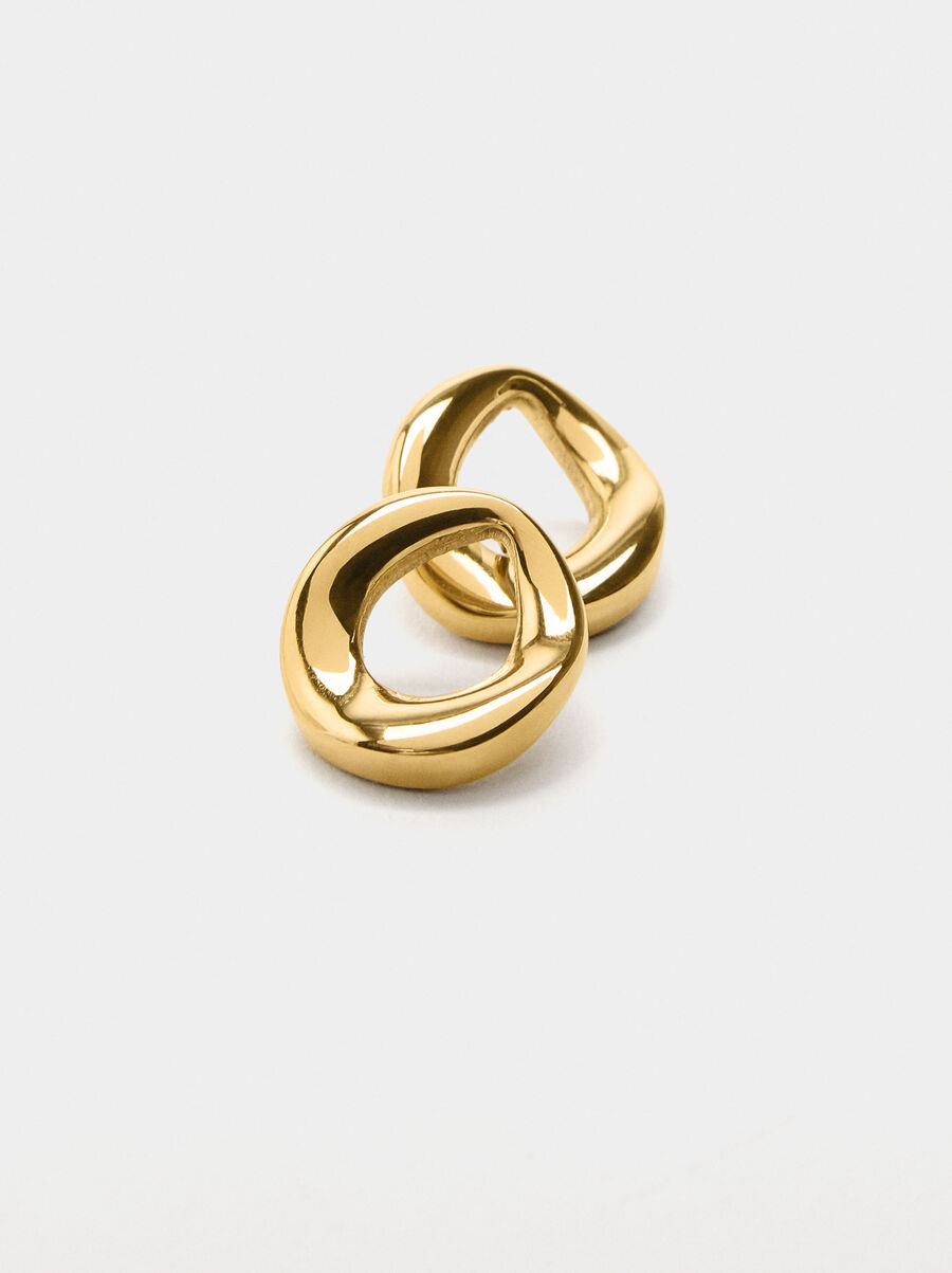 Irregular hoop earrings - stainless steel