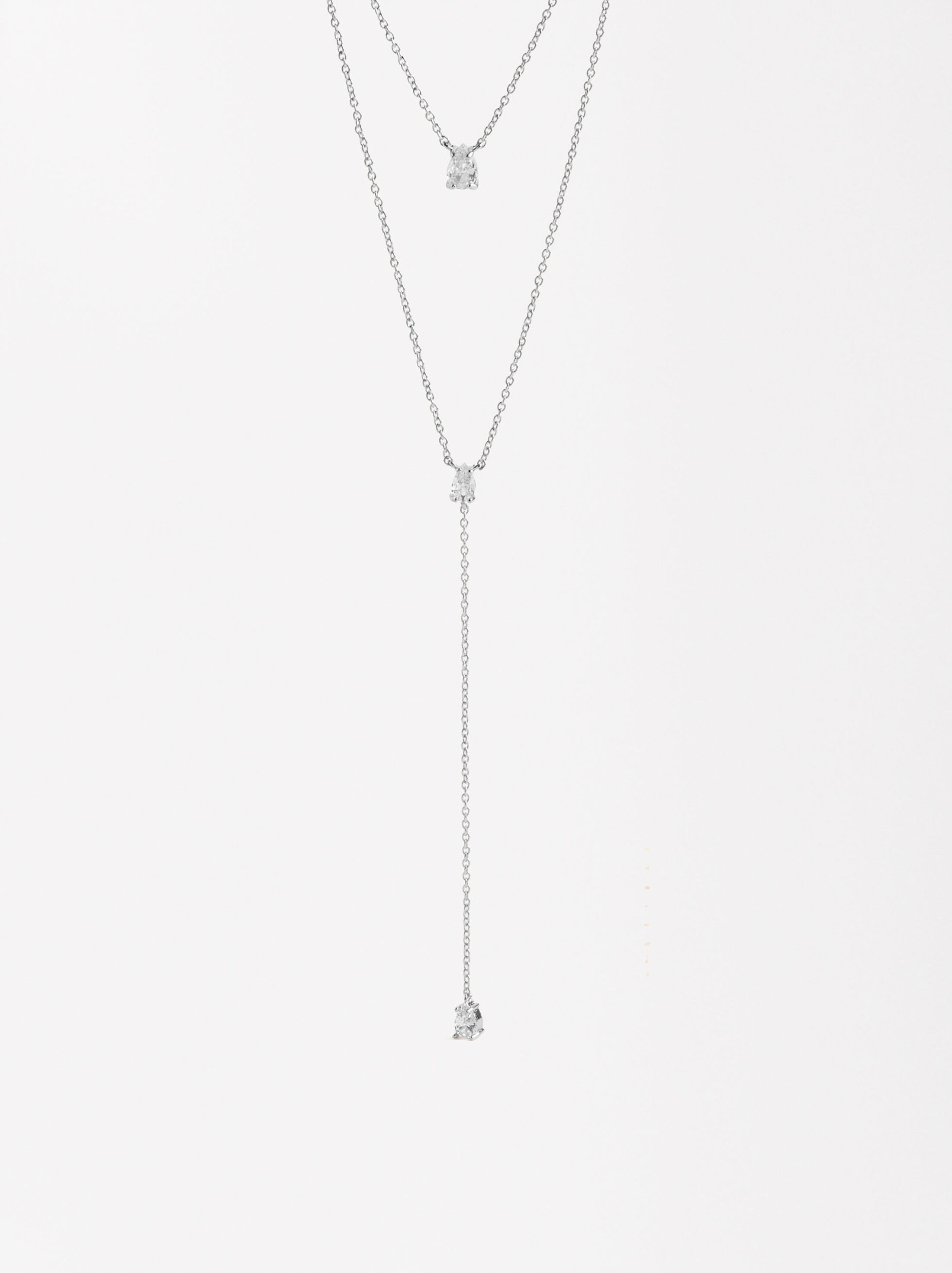 Collar doble con circonitas image number 1.0