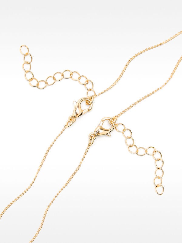 Set of necklaces with zirconia