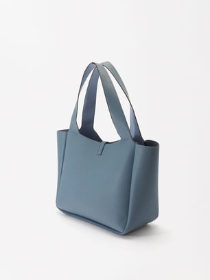 Tote Bag With Removable Bag, Blue, hi-res