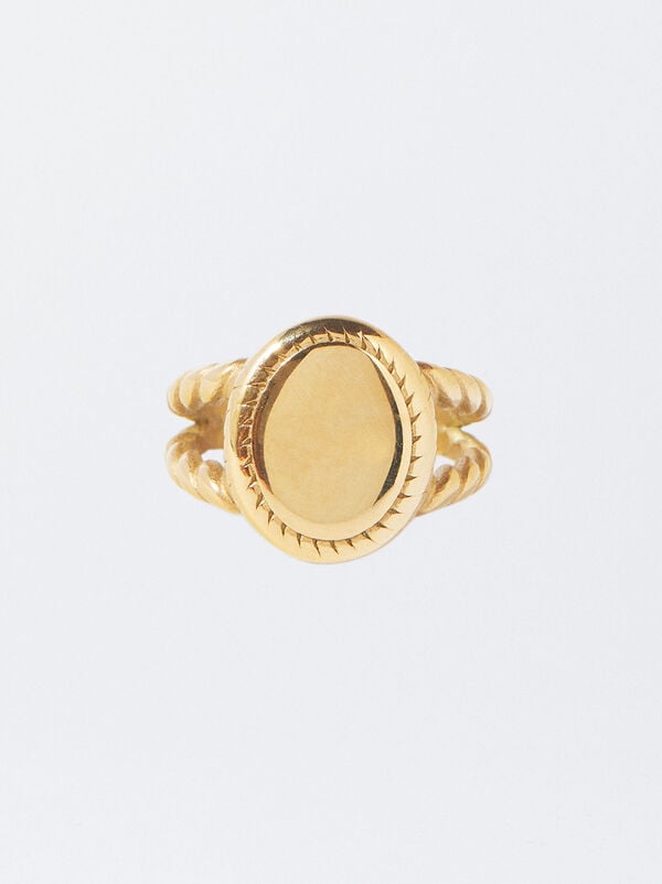 Stainless steel signet ring