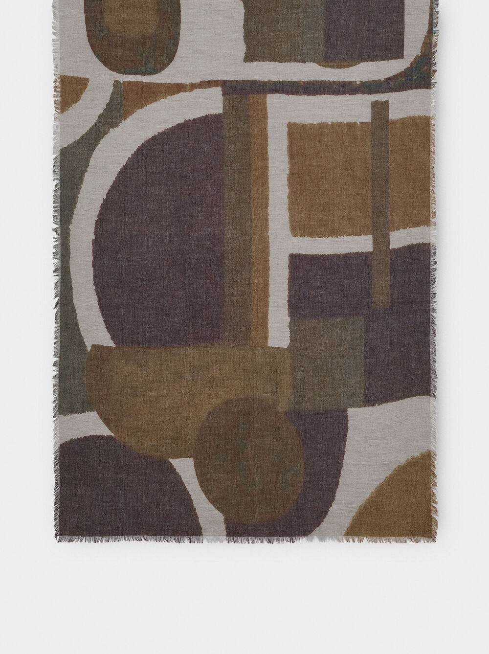 Bedrucktes Tuch aus Baumwollmischung mit Wolle