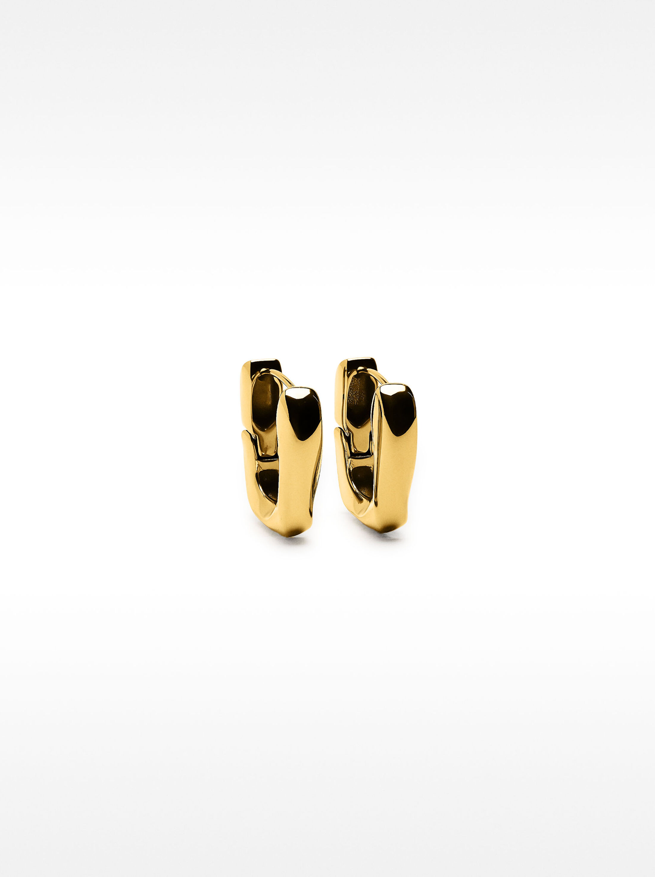 Irregular hoop earrings – stainless steel image number 0.0
