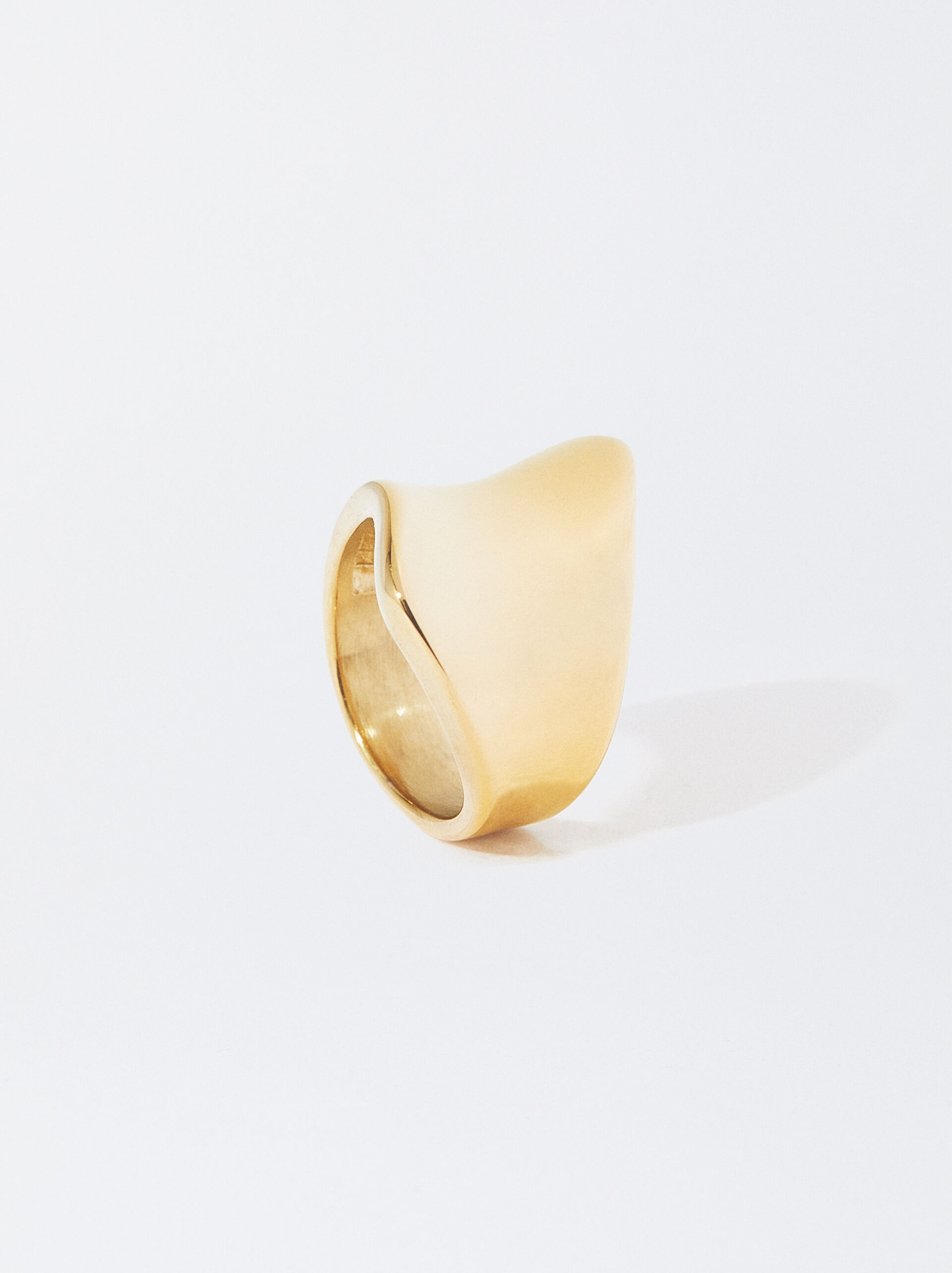 Golden Stainless Steel Ring image number 2.0