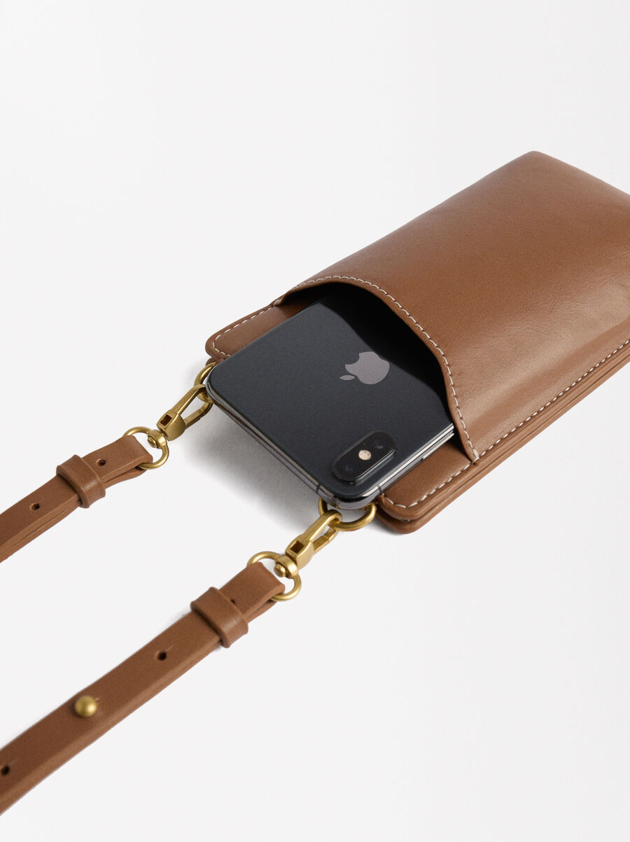 Braided strap mobile phone bag