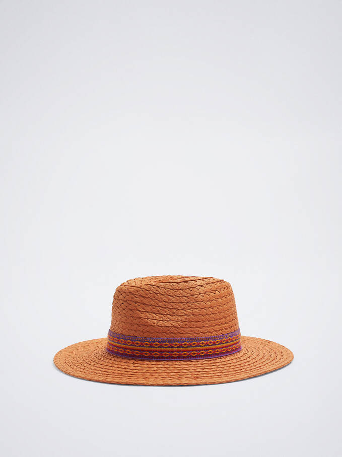 Straw Hat, Orange, hi-res