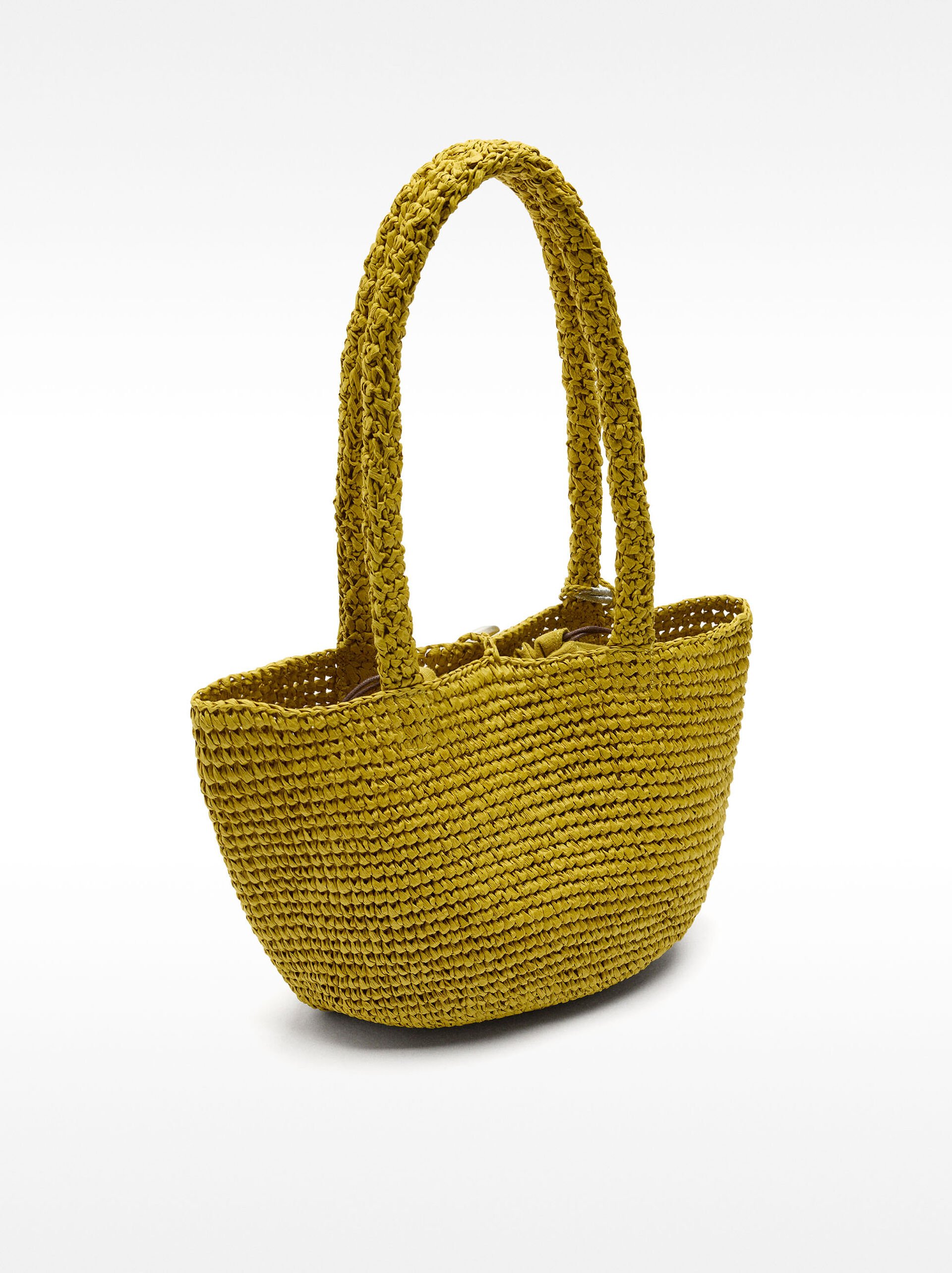 Straw-effect shoulder bag  image number 2.0
