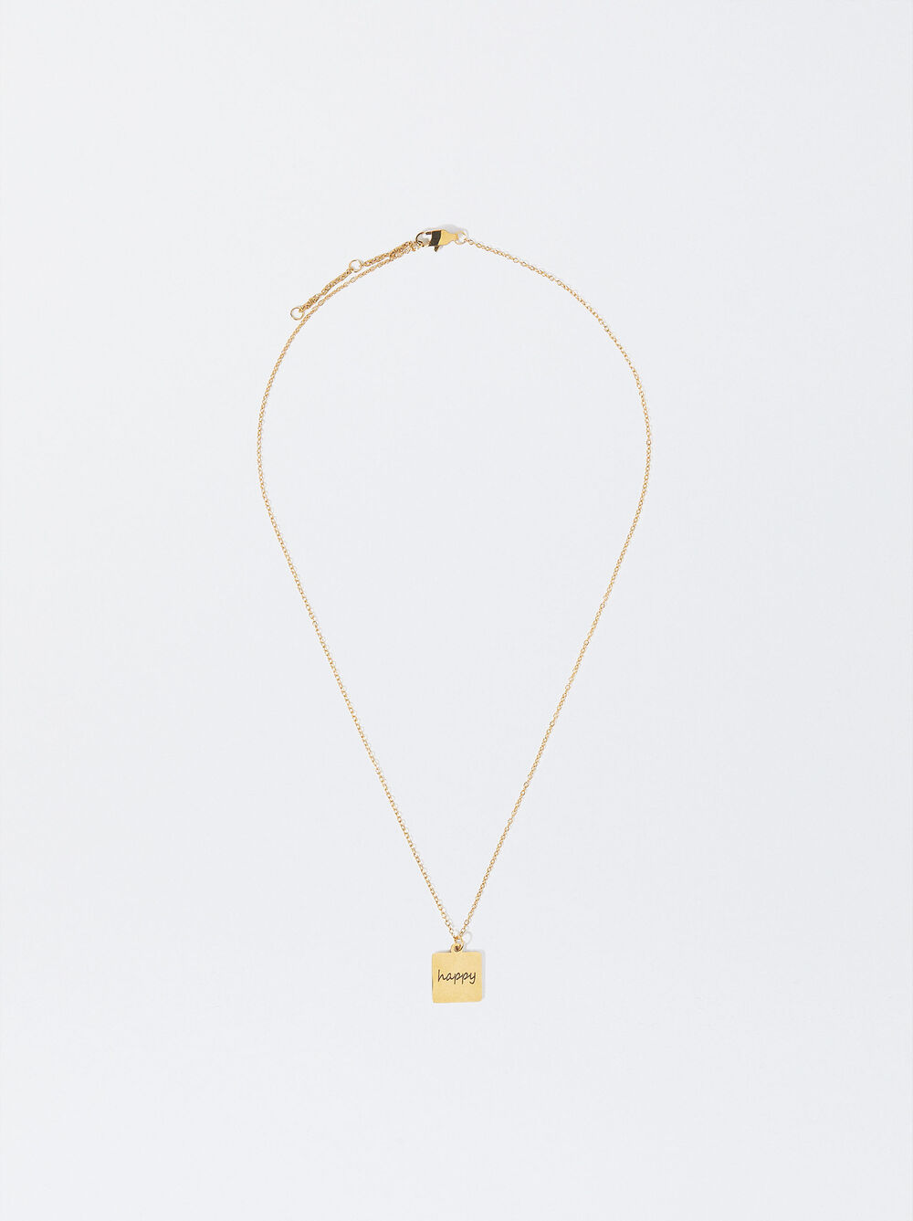 Online Exclusive - Gold Stainless Steel Necklace With Personalized Pendant