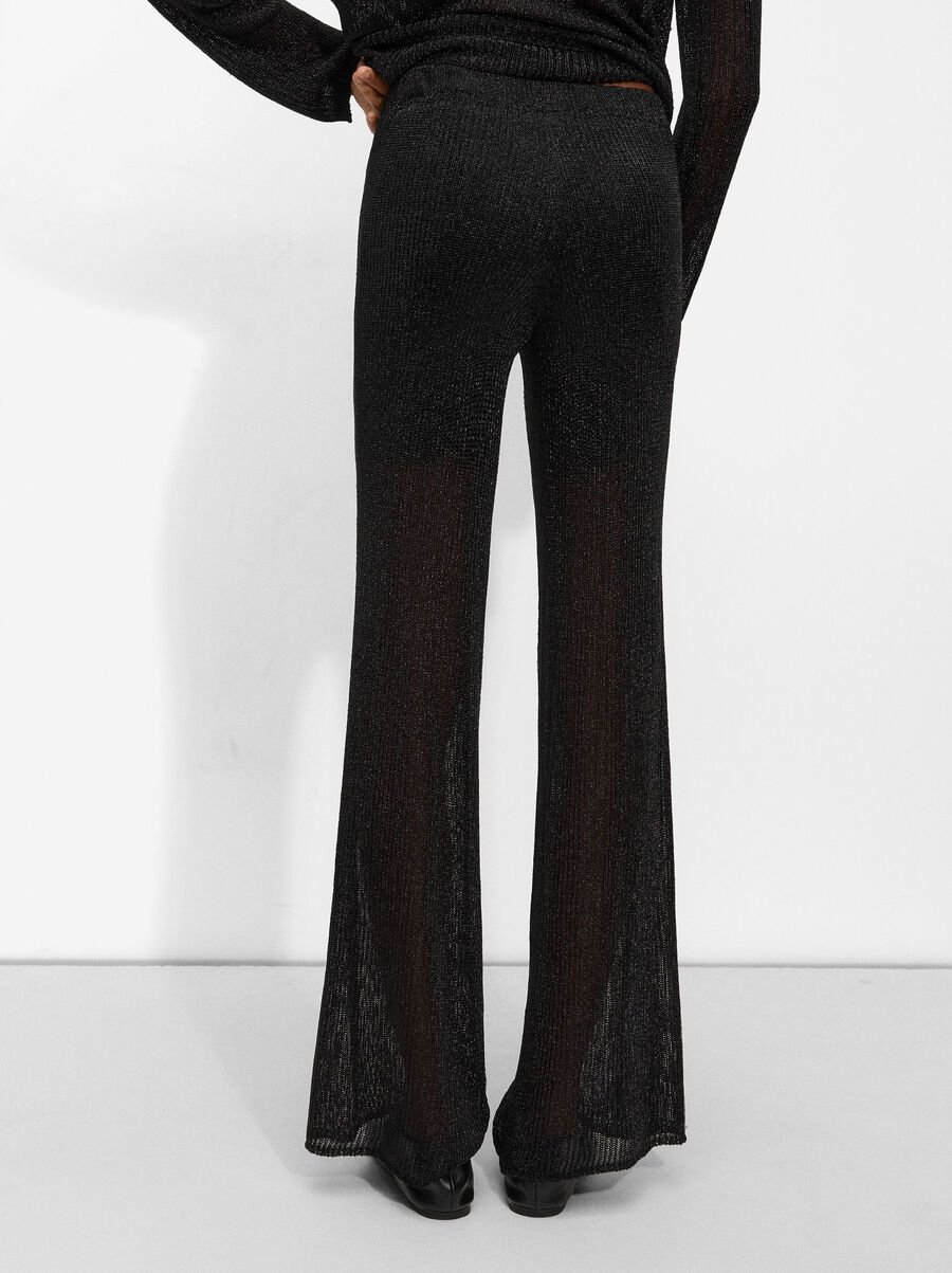 Lurex knit trousers