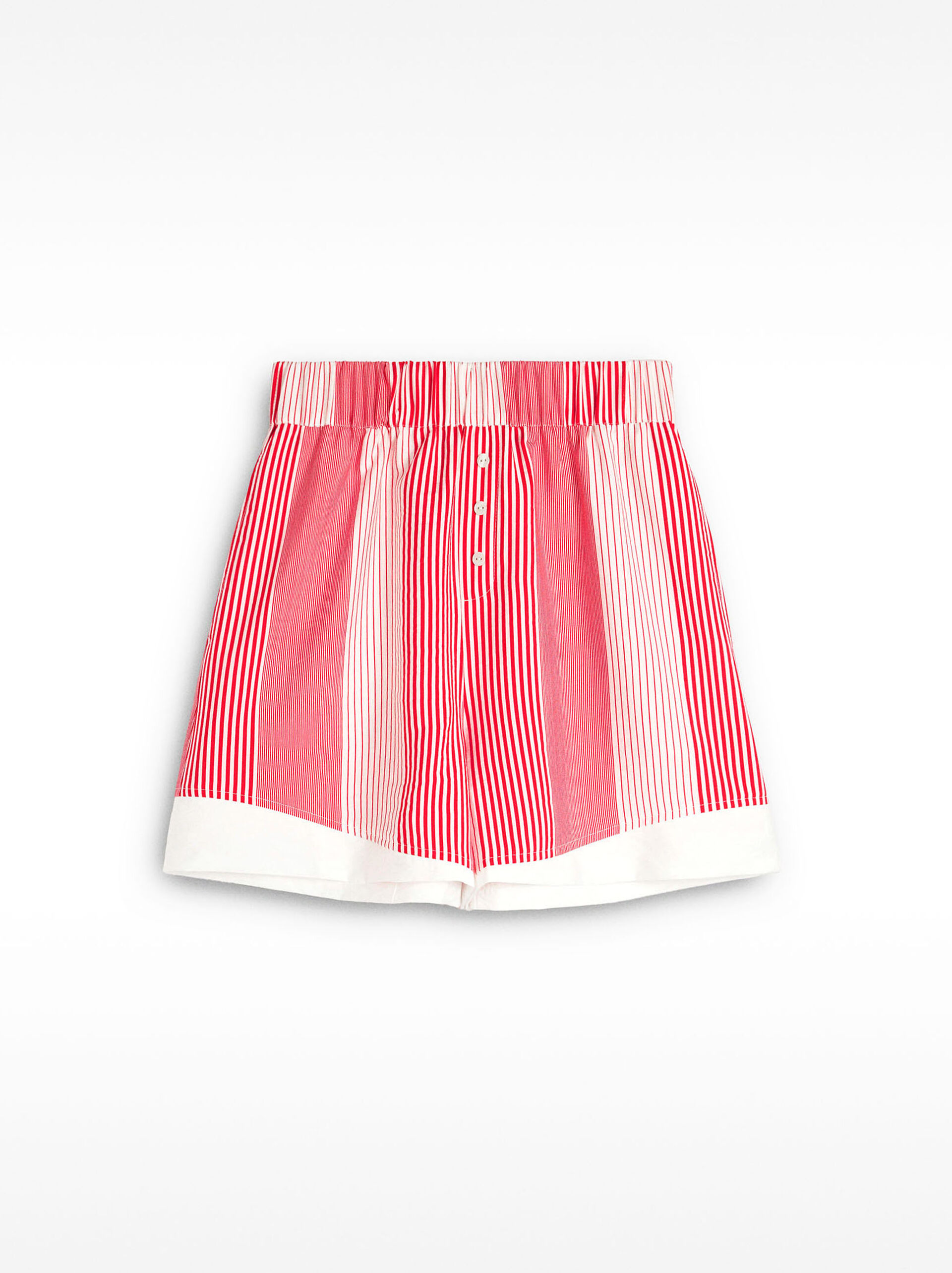 Striped shorts with contrast image number 7.0