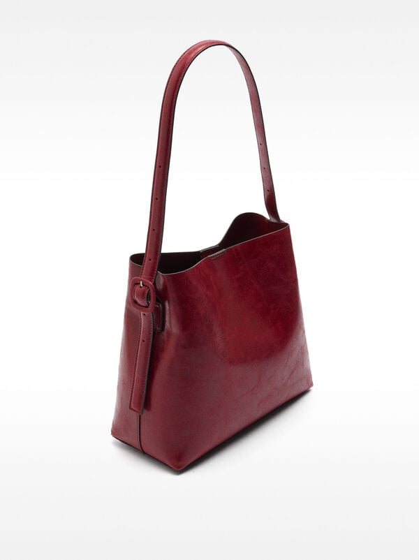 Shoulder bag with leather effect