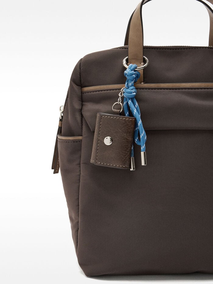 Nylon backpack with pendant