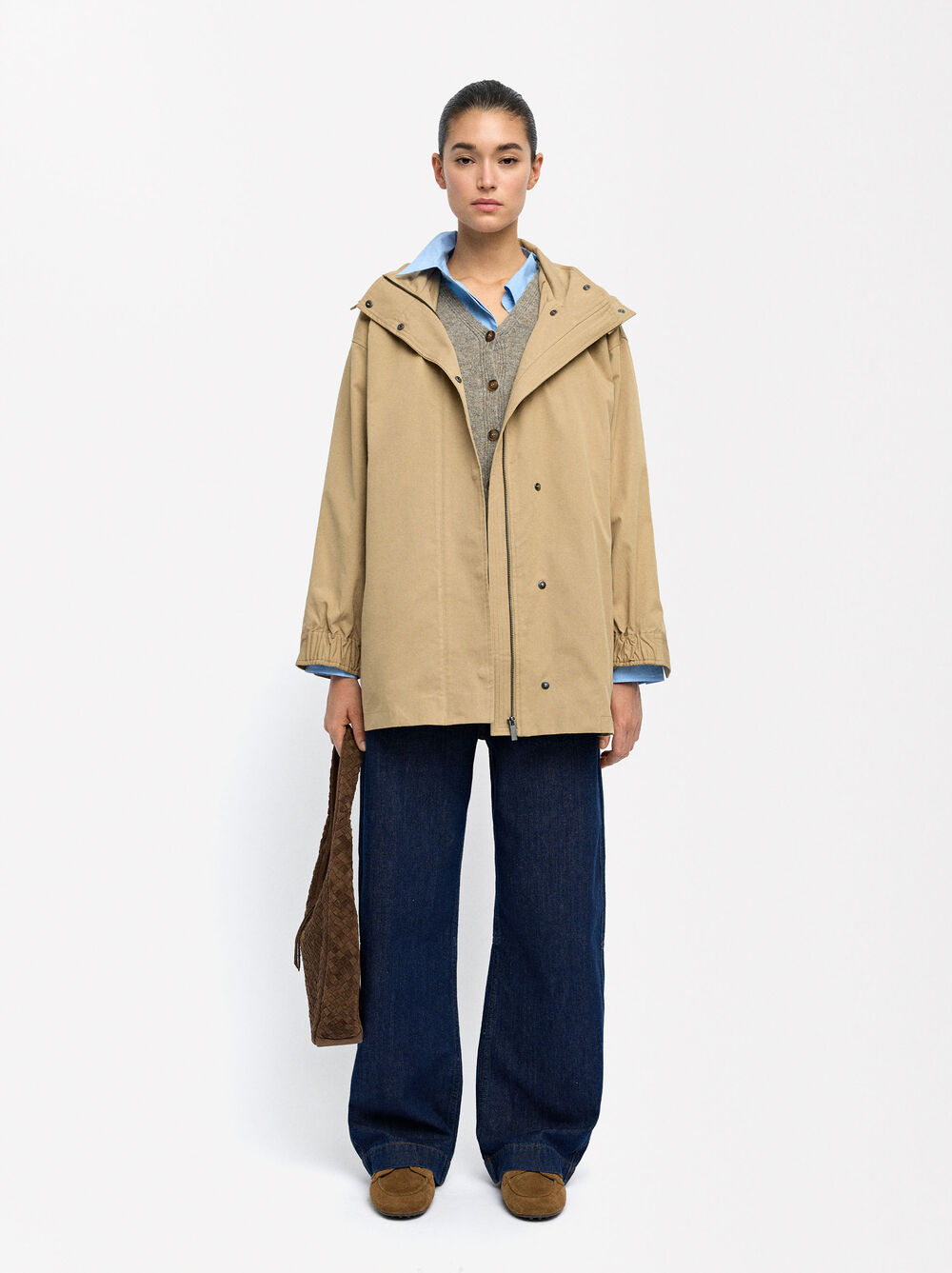 High-neck parka