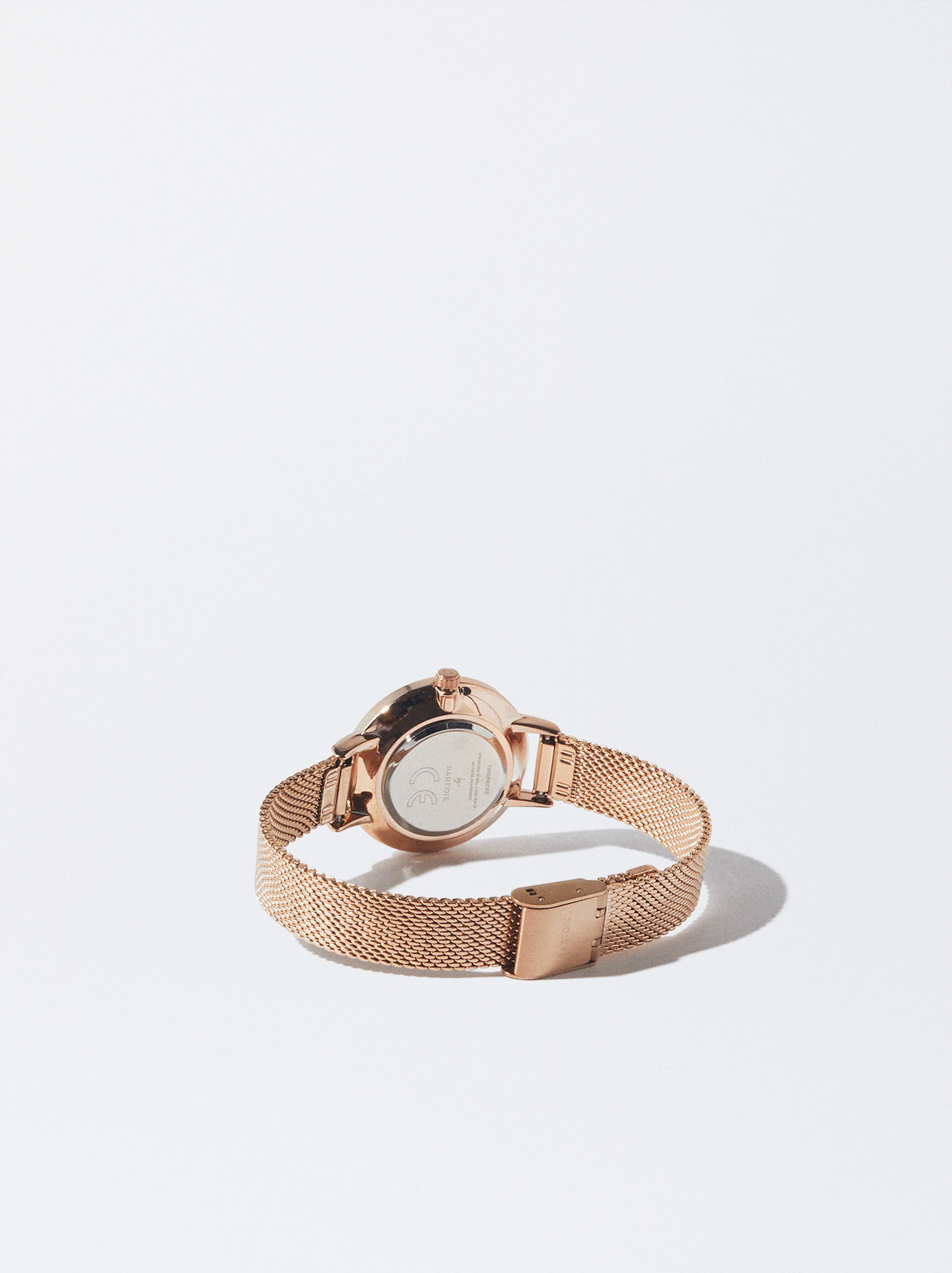 Rose gold mesh on sale strap ladies watch