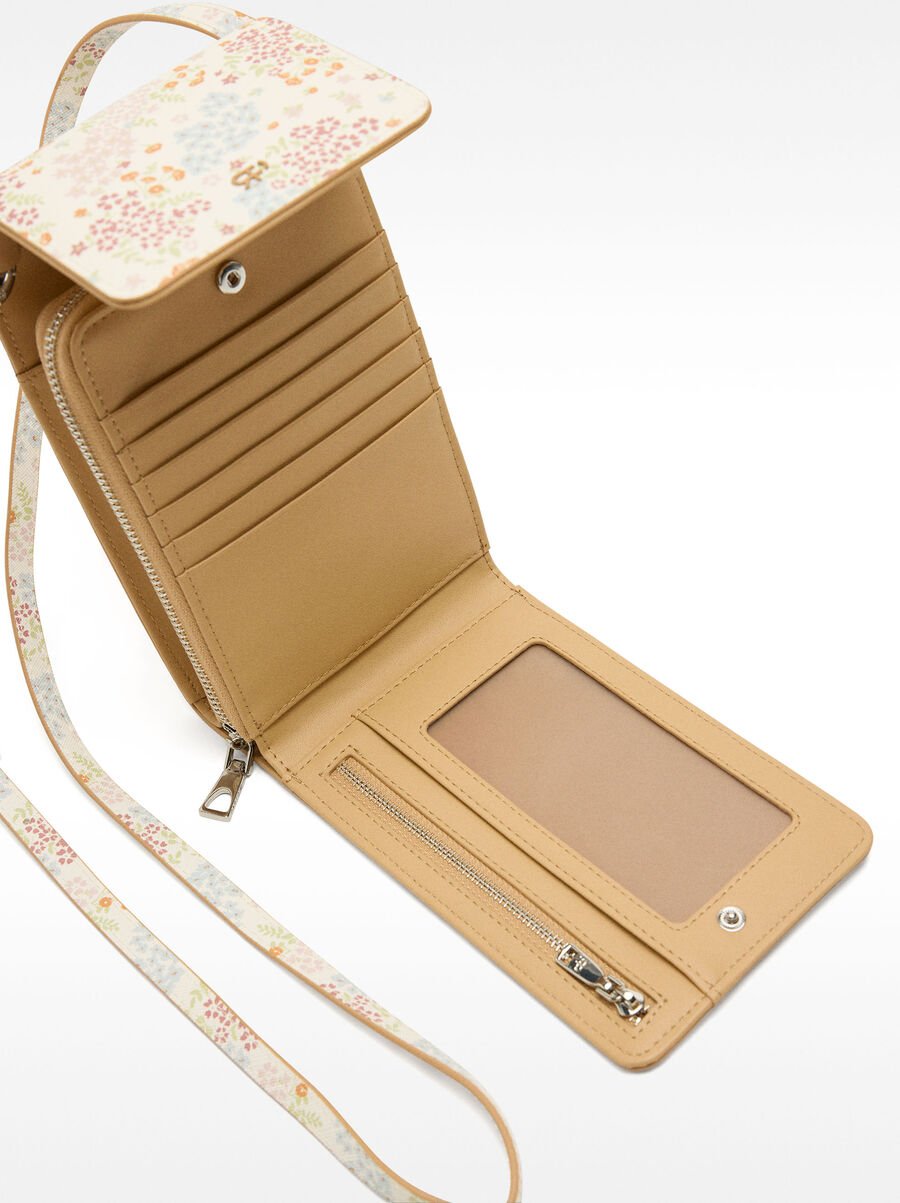 Phone bag with floral print