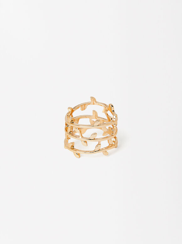 Leaf Ring, Golden, hi-res