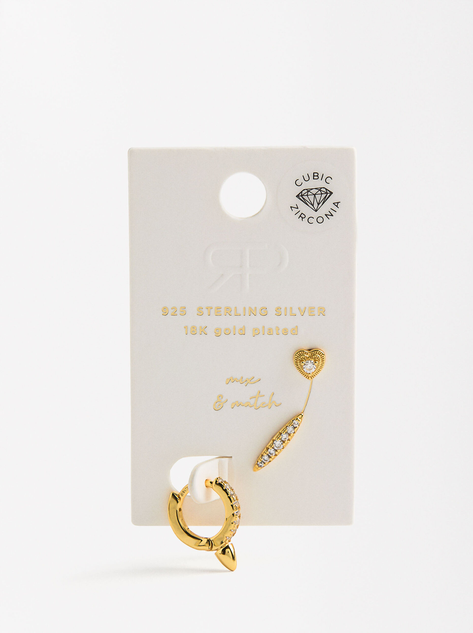 Set of earrings with zirconias - 925 sterling silver image number 4.0