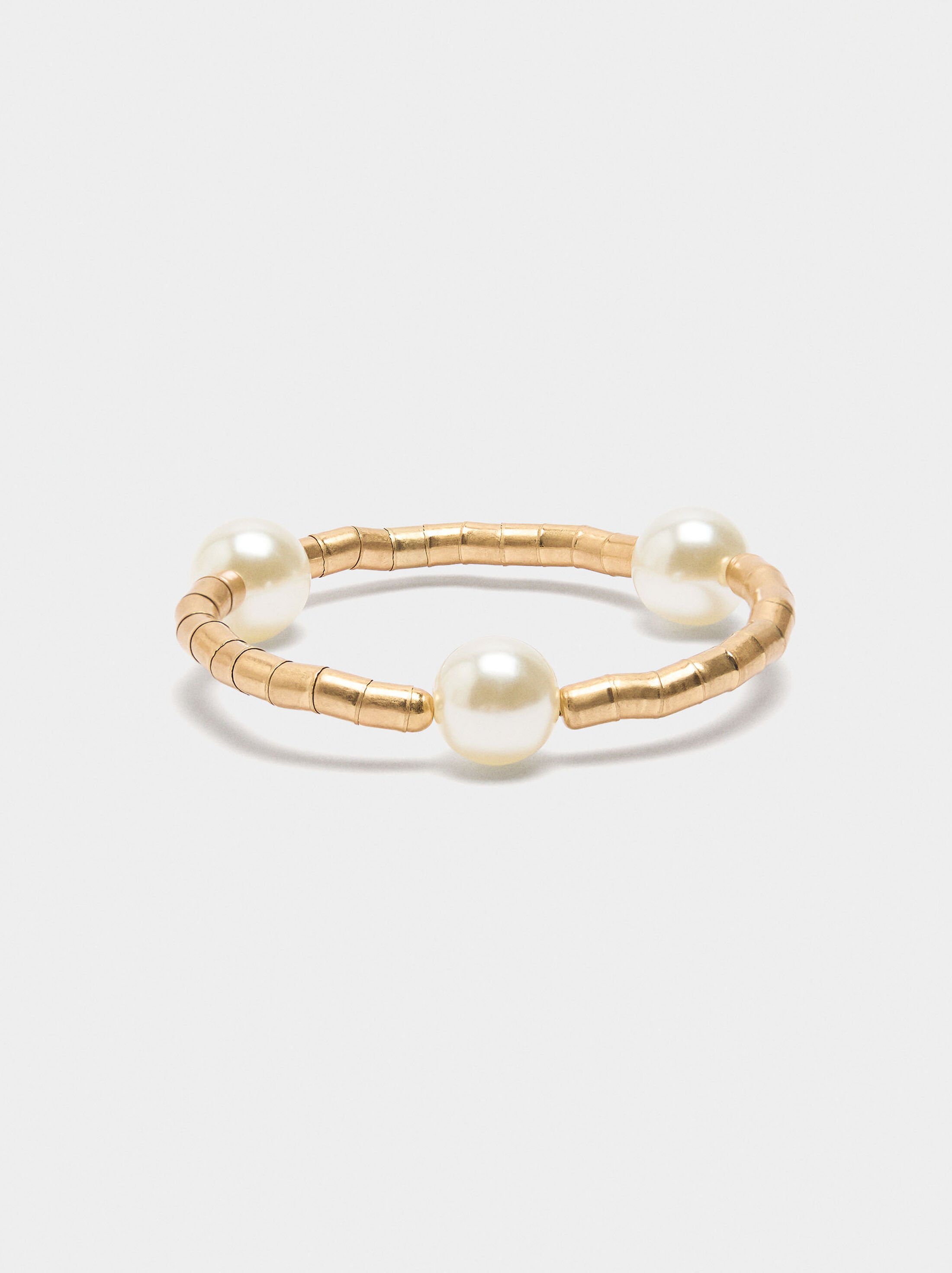 Elastic bracelet with pearls image number 0.0