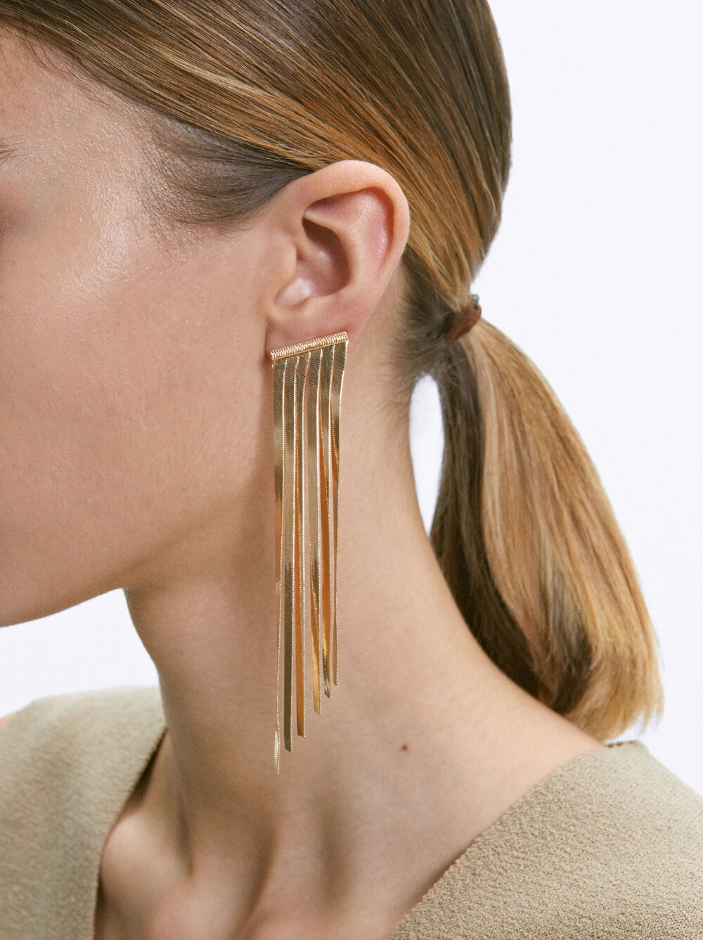 Long Golden Earrings