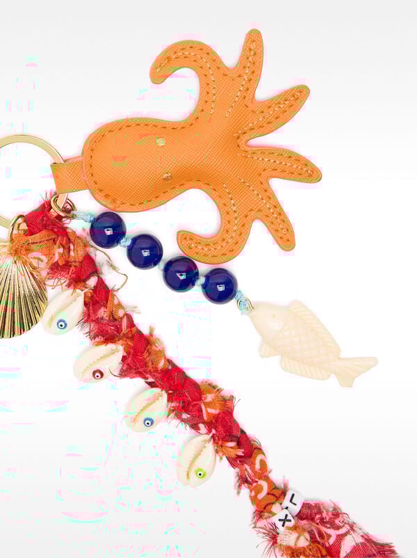 Octopus charm keychain