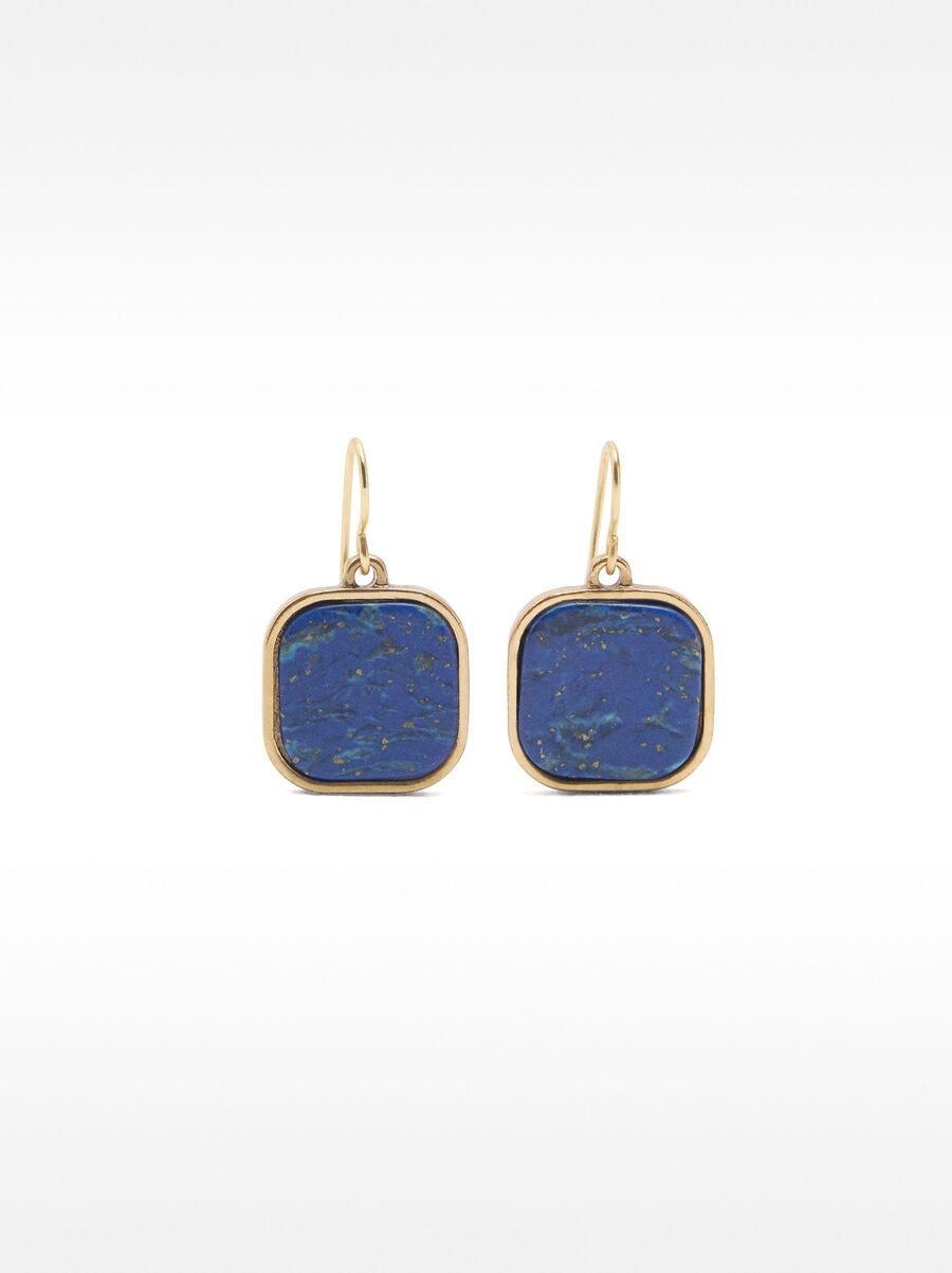 Short square stone earrings