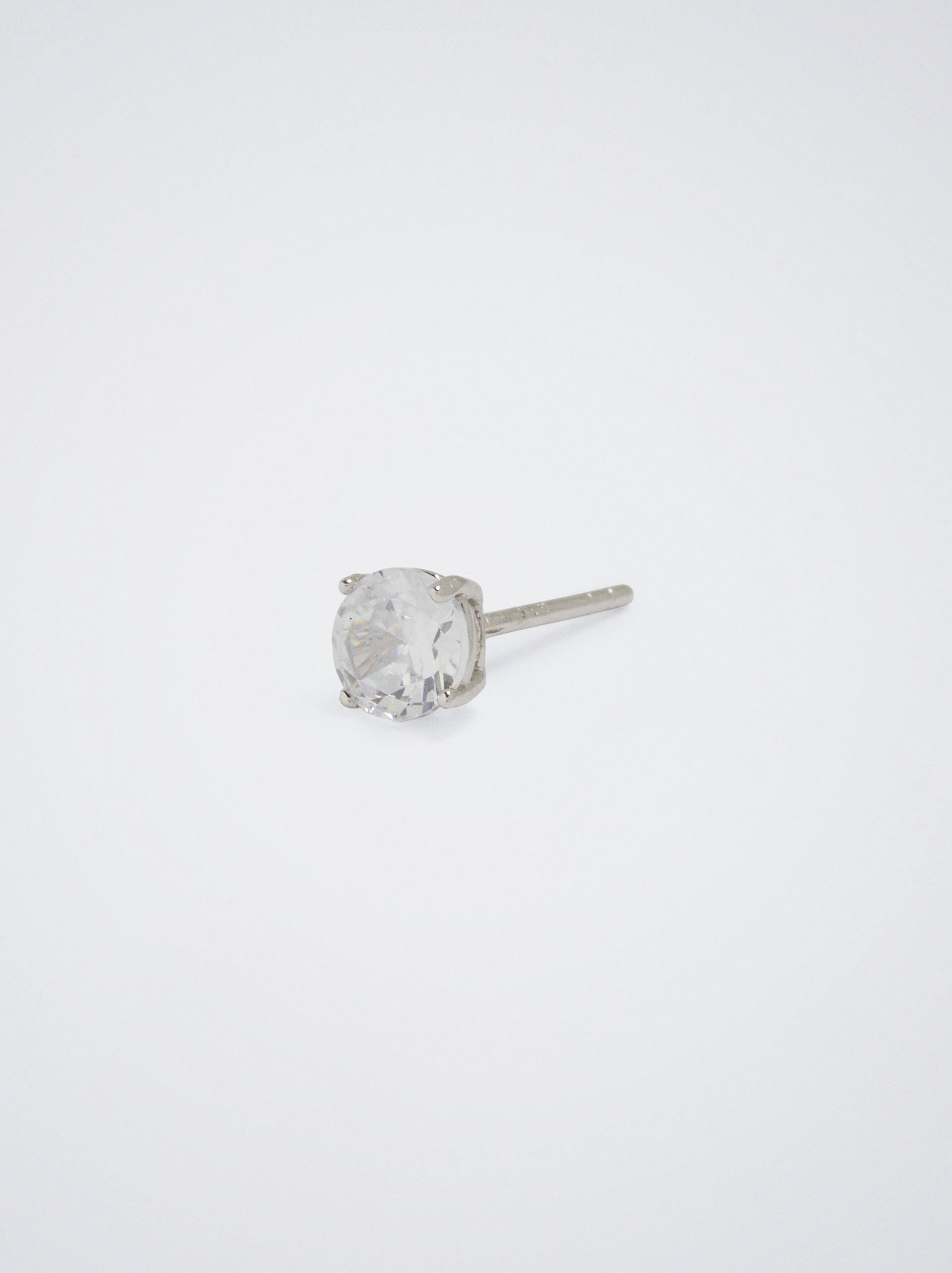925 Silver Stud Earrings With Zirconia image number 2.0