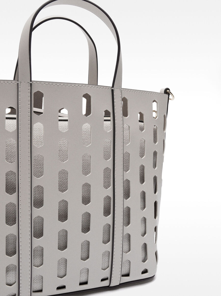 Borsa tote perforata con borsa rimovibile