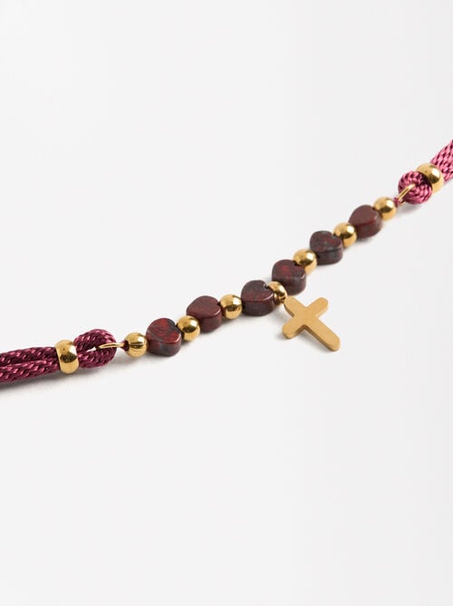 Pulsera ajustable con charm - Acero inoxidable