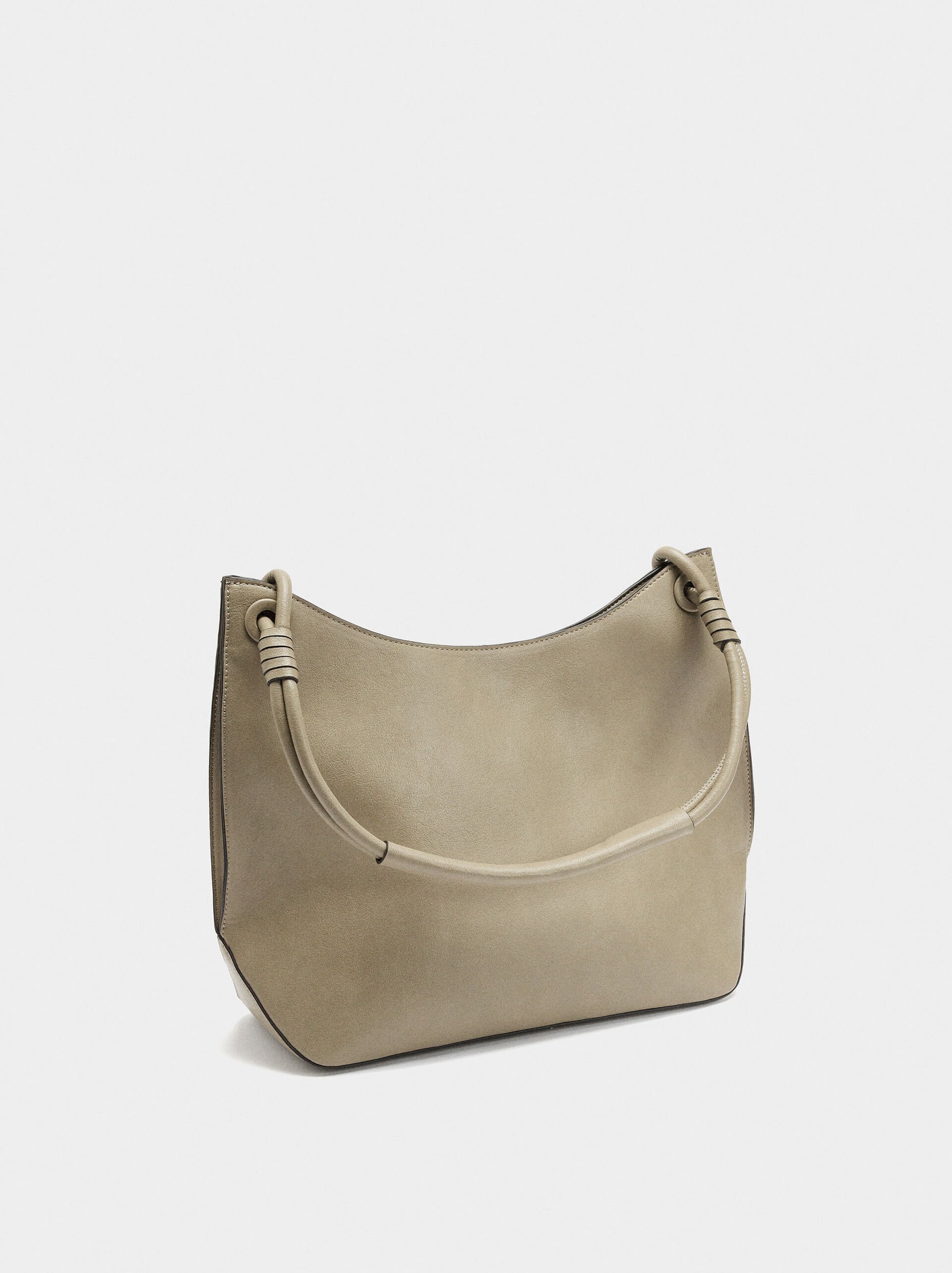 Shoulder bag with leather details image number 2.0