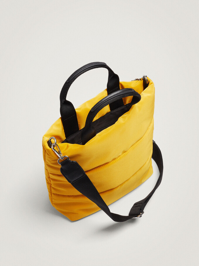 Nylon Shoulder Bag, Mustard, hi-res