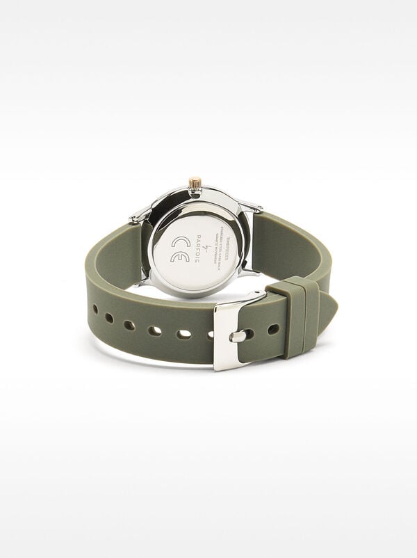 Watch with silicone strap