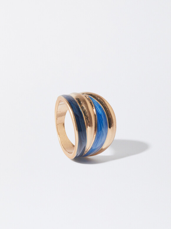Gold-Toned Ring, Multicolor, hi-res