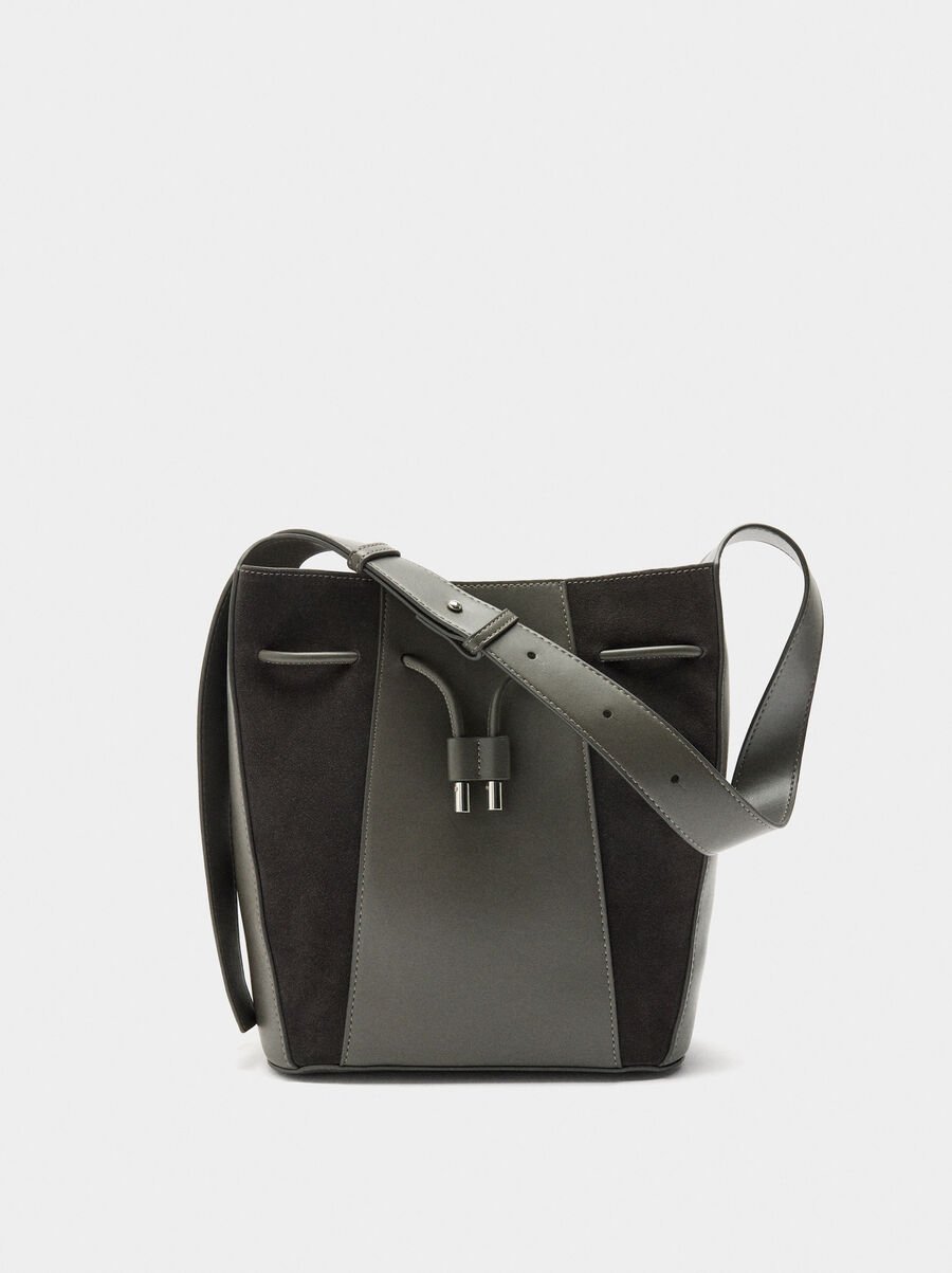 Bolso bombonera con piel M