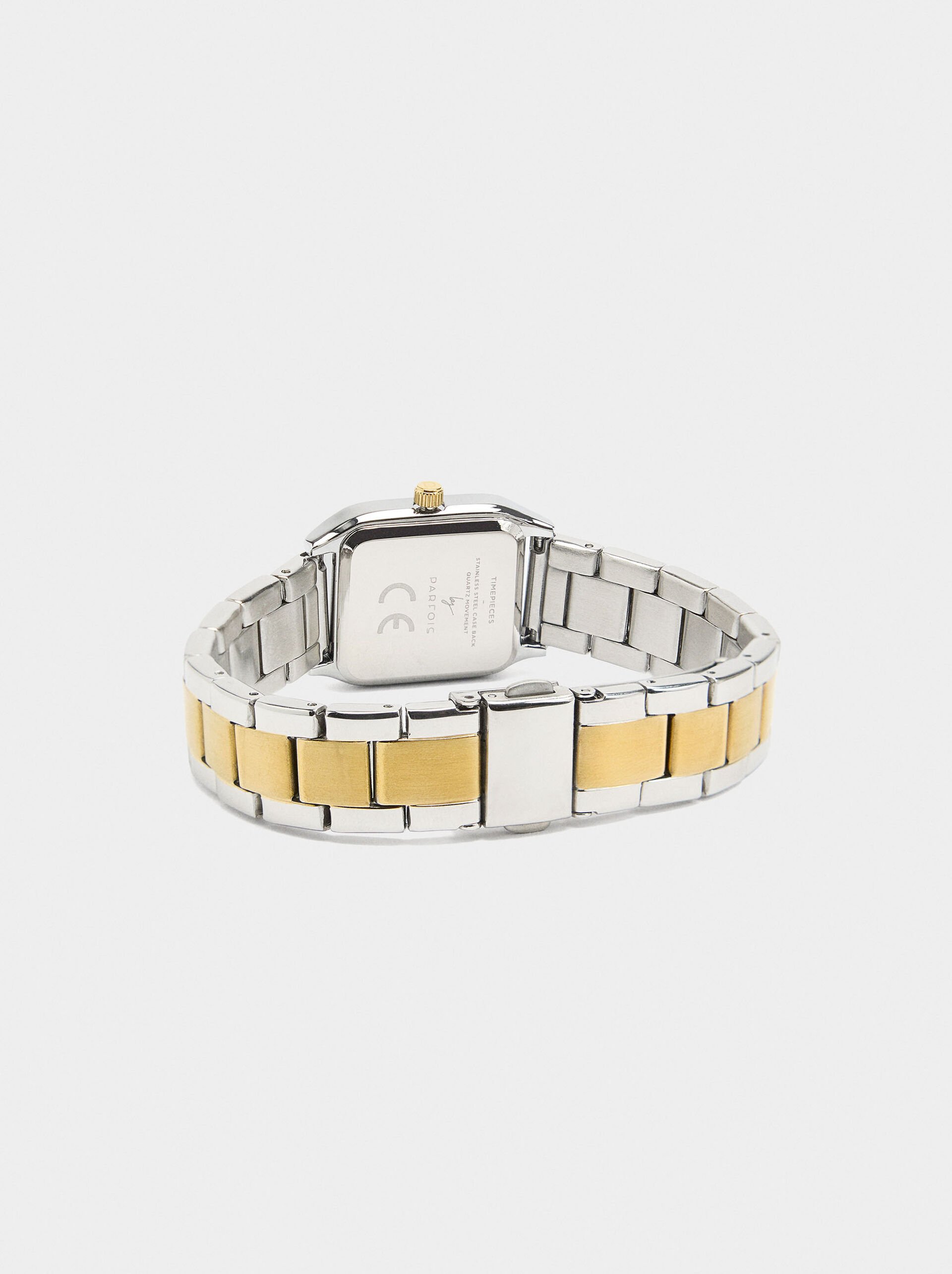 Bicolor watch with stainless steel bracelet image number 2.0
