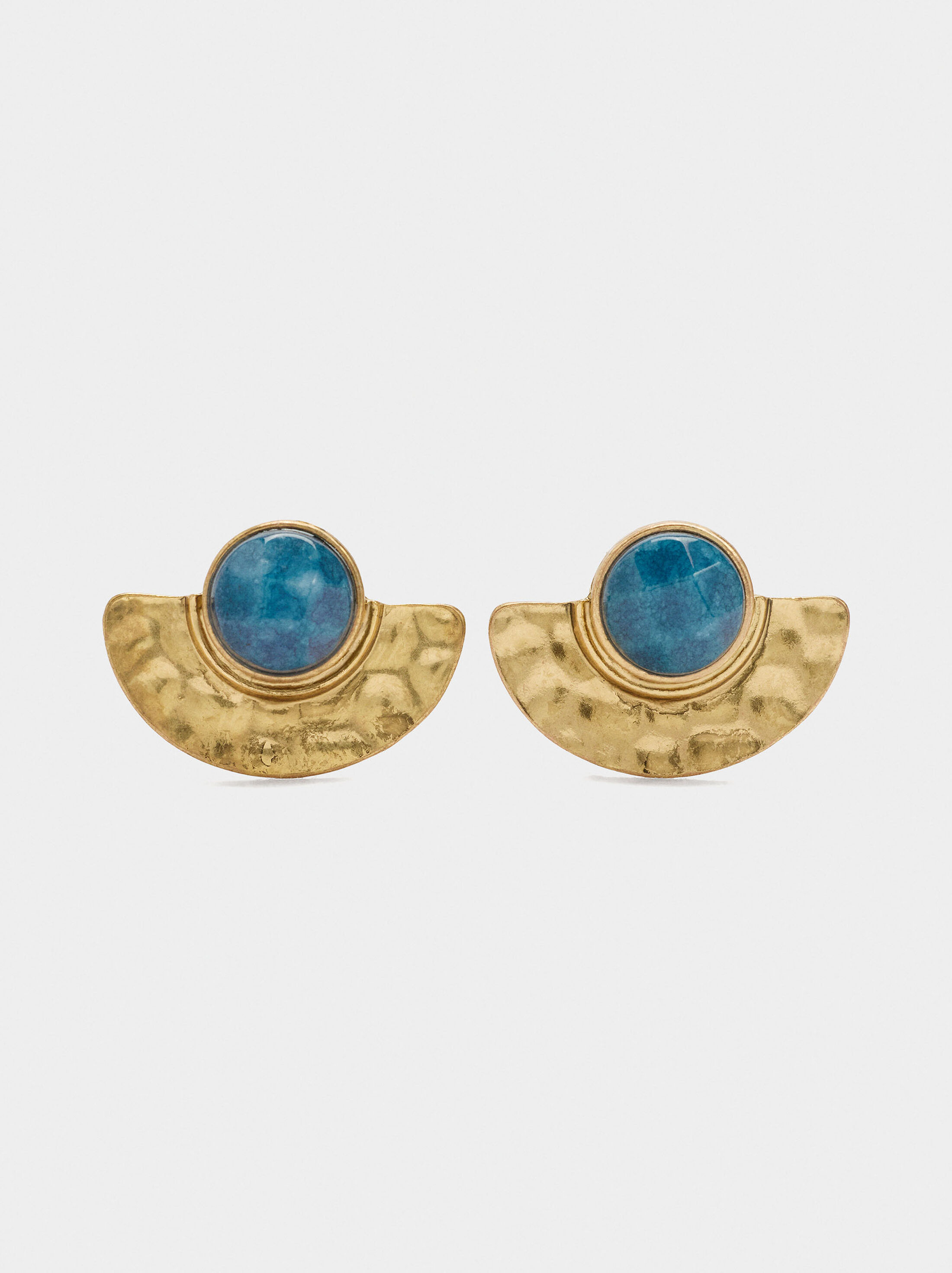 Fan earrings with stones image number 0.0