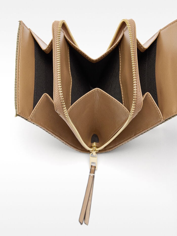 Bolso para móvil efecto rafia