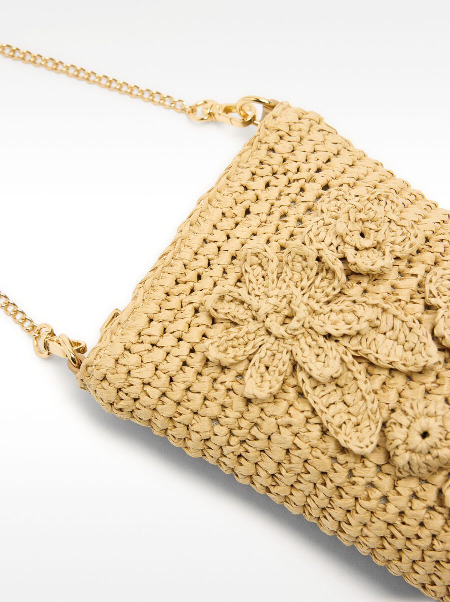 Straw-effect phone bag