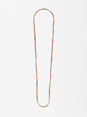 Triple Beaded Necklace, Multicolor, hi-res