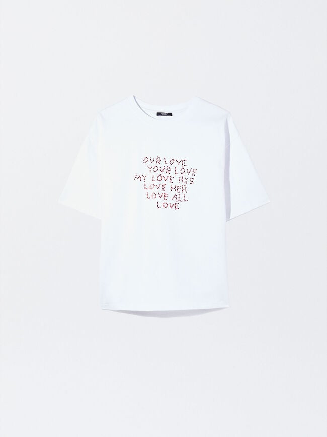 Online Exclusive - T-Shirt En Coton Love image number 5.0