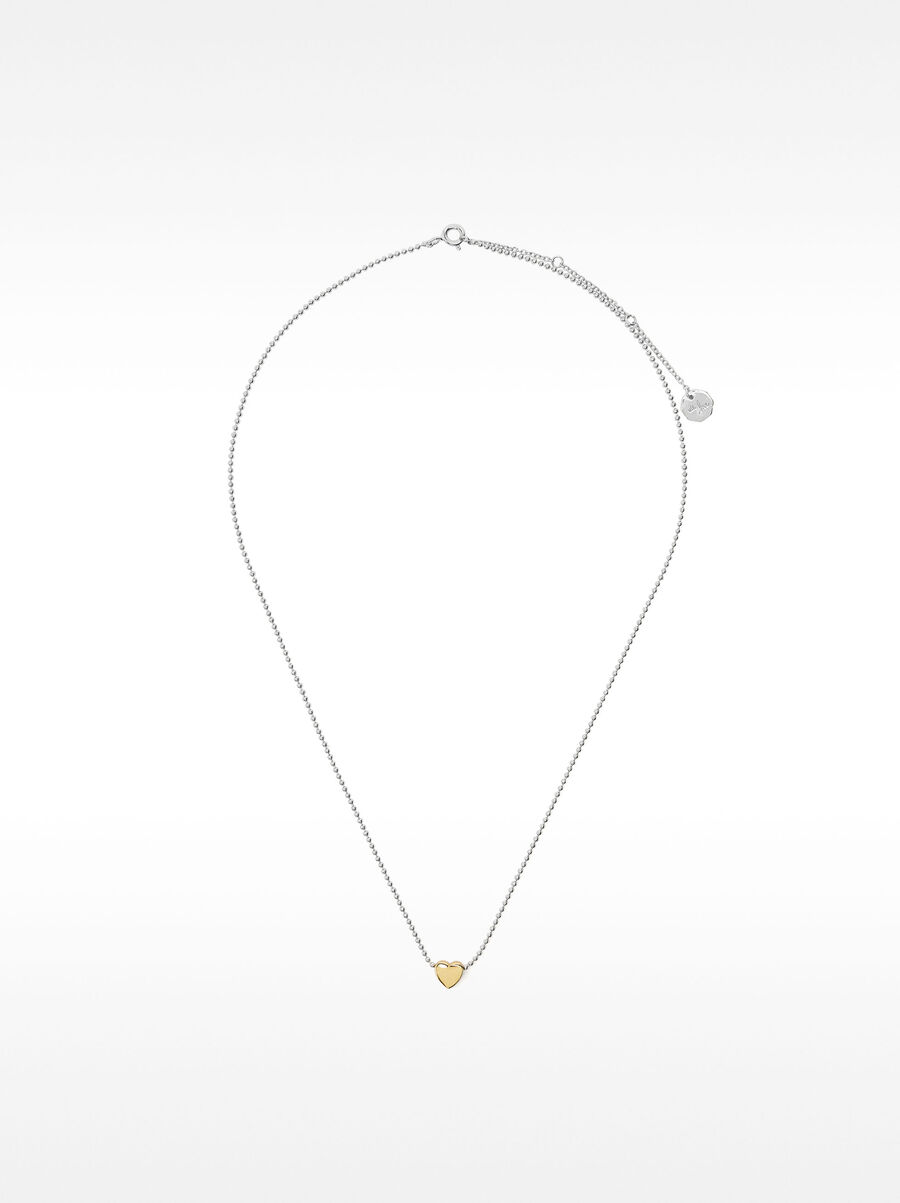 Short necklace with heart pendant – 925 sterling silver