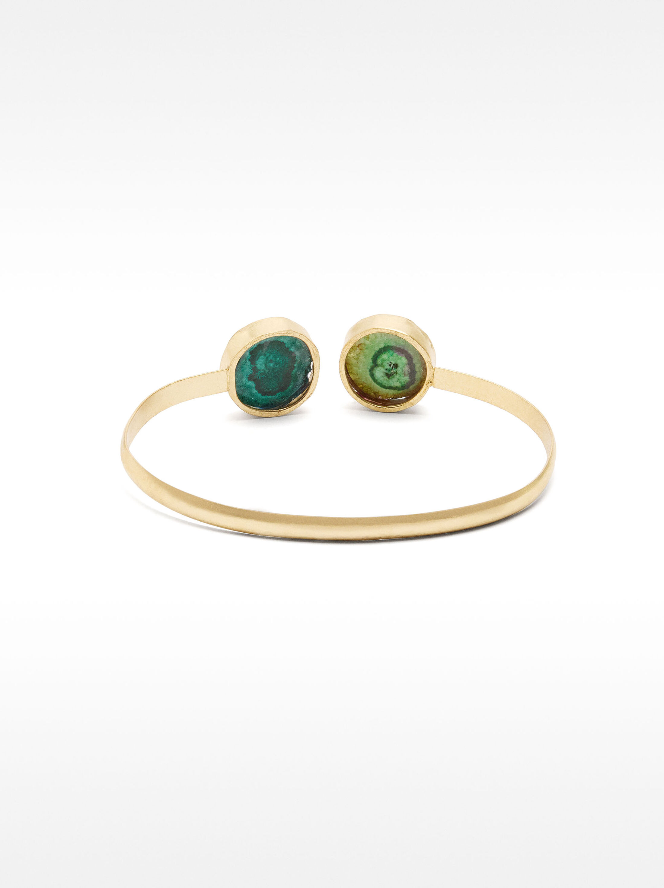 Brass bracelet with stones image number 2.0
